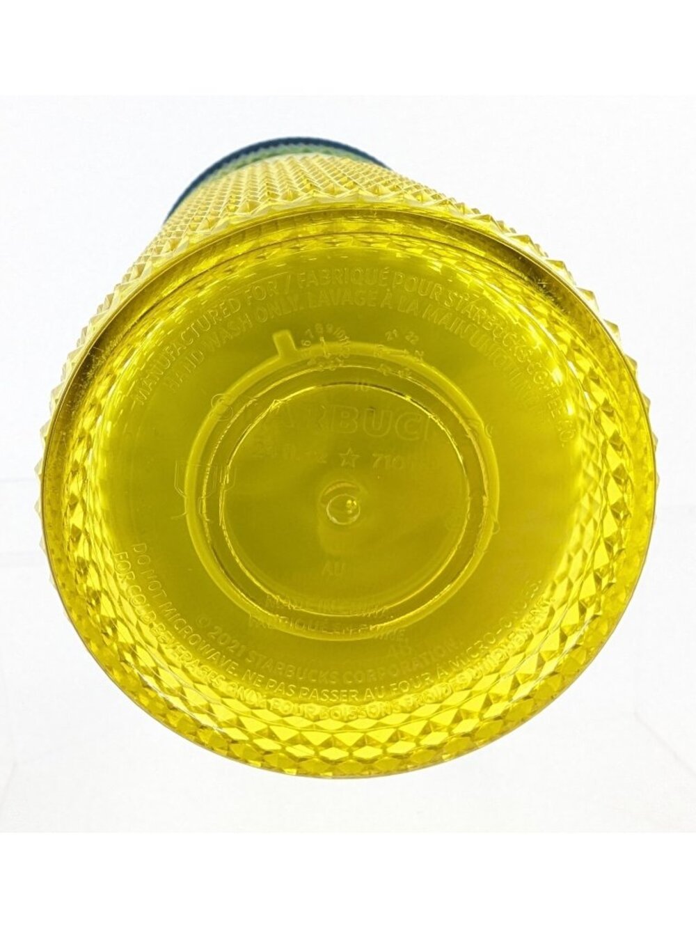 Starbucks Fall 2023 Gradient Tumbler - Lemon Yellow Blue Studded Venti 24oz Cold - Picture 6 of 7